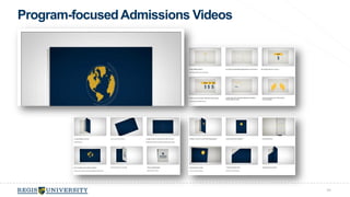 Program-focused Admissions Videos 
64 
 