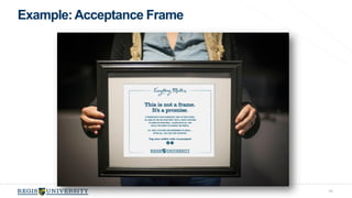 Example: Acceptance Frame 
69 
 
