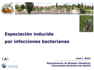 Departamento de Biología (Genética)
Universidad Autónoma de Madrid
Especiación inducida
por infecciones bacterianas
José L. Bella
 