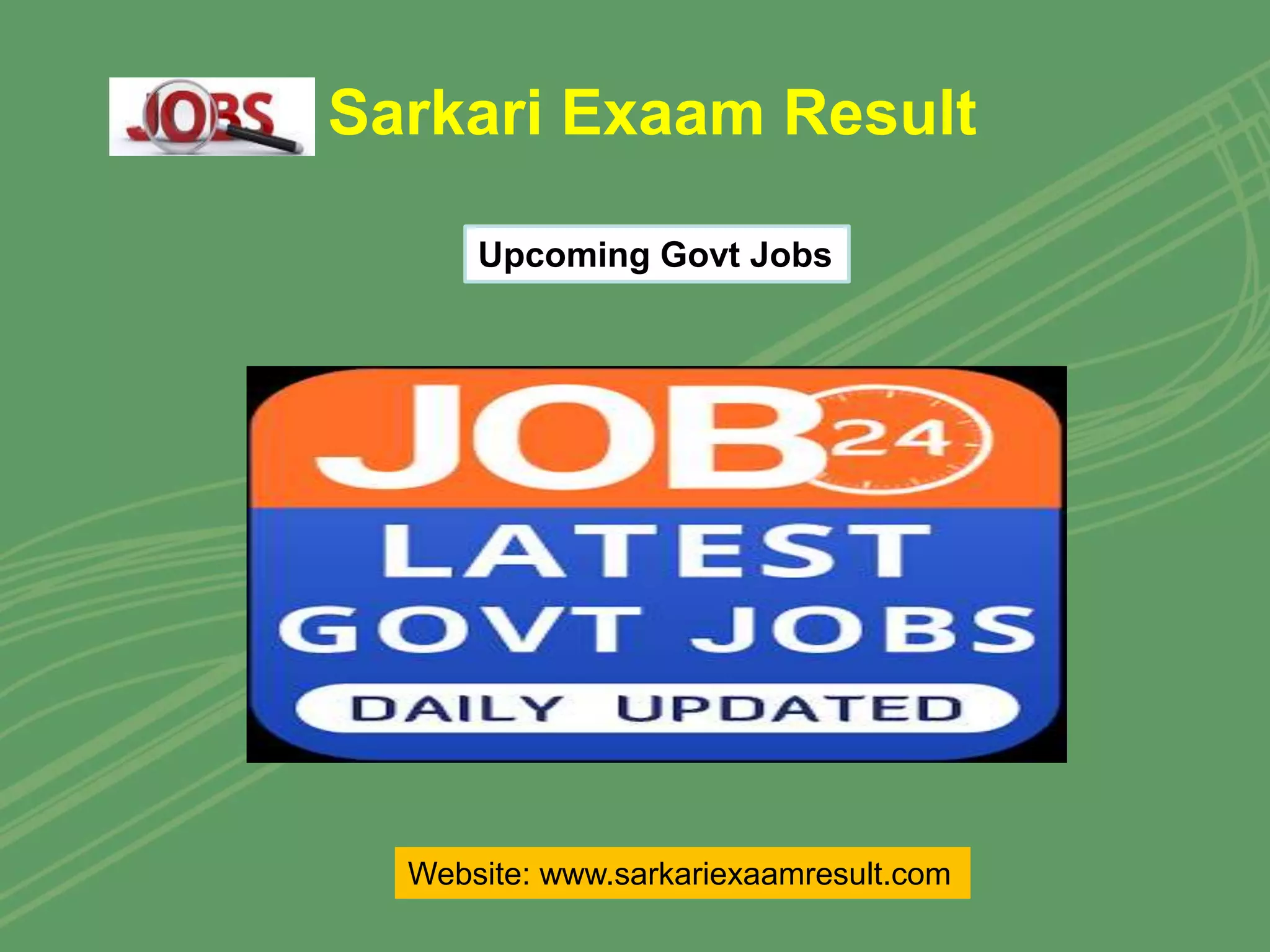 govt job alerts in india PPT