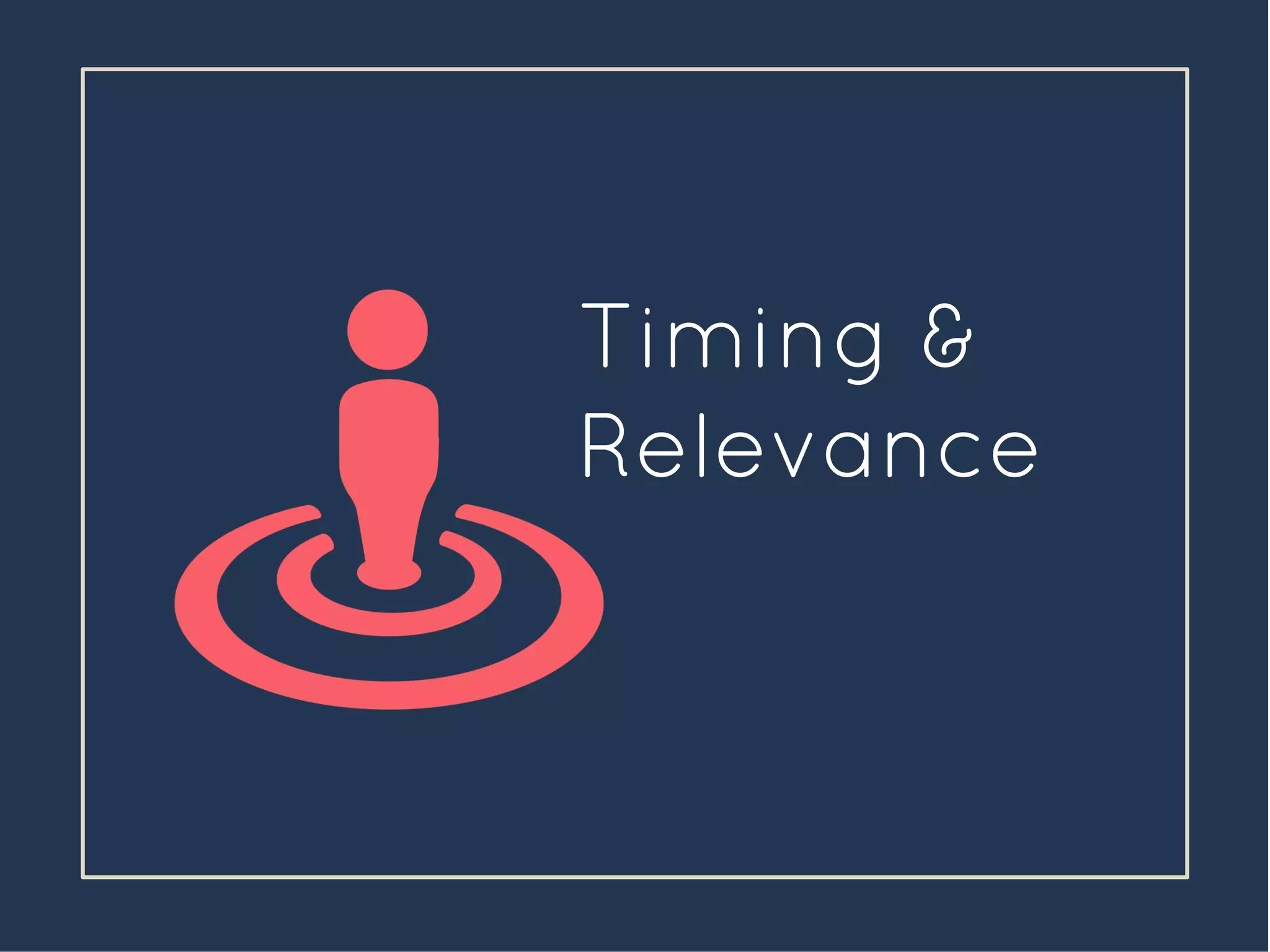 Timing &
Relevance
 