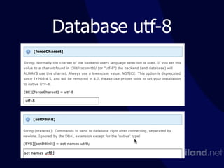 Database utf-8
 