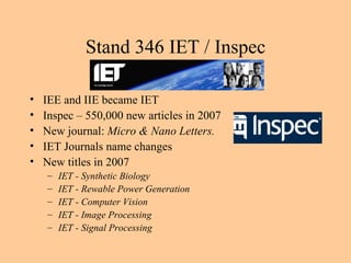 Inspec Journal Update on engineering information sources | PPT