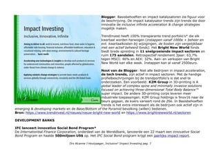 Impact Investing Nieuws 1 April 2017