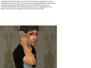 Na zijn college besloot Dave even een balletje te gaan trappen. Rafael, de vierde jongen in het huis, zat in de jacuzzi en Yuri was naar college. Voor hem liep Anabel. Wat zou ze gaan doen? Hij had gister even met haar gesproken tijdens het avond eten en ze leek hem een serieus type, net als hij. Wel jammer dat hij niet op vrouwen met zwart haar viel. En sowieso stond zijn hoofd niet naar de meisjes.