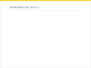 第1段階 表側を正常に表示する 
 