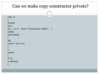 Constructor in c++ | PPTX