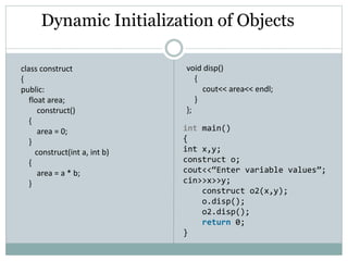 Constructor in c++ | PPTX