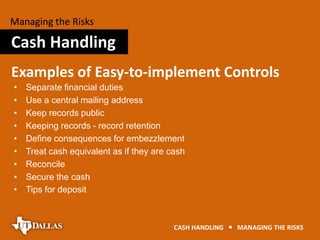 Cash Handling - Risk Management | PDF