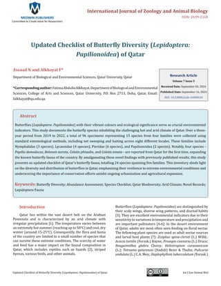 Updated Checklist of Butterfly Diversity (Lepidoptera: Papilionoidea ...