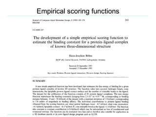 Empirical scoring functions
 