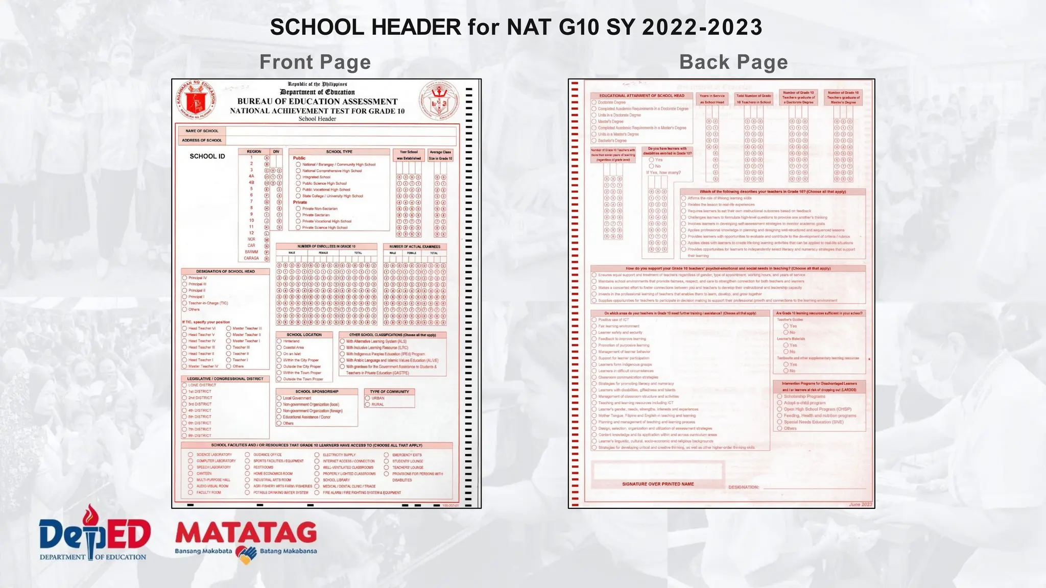 SCHOOL HEADER for NAT G10 SY 2022-2023
Front Page Back Page
 