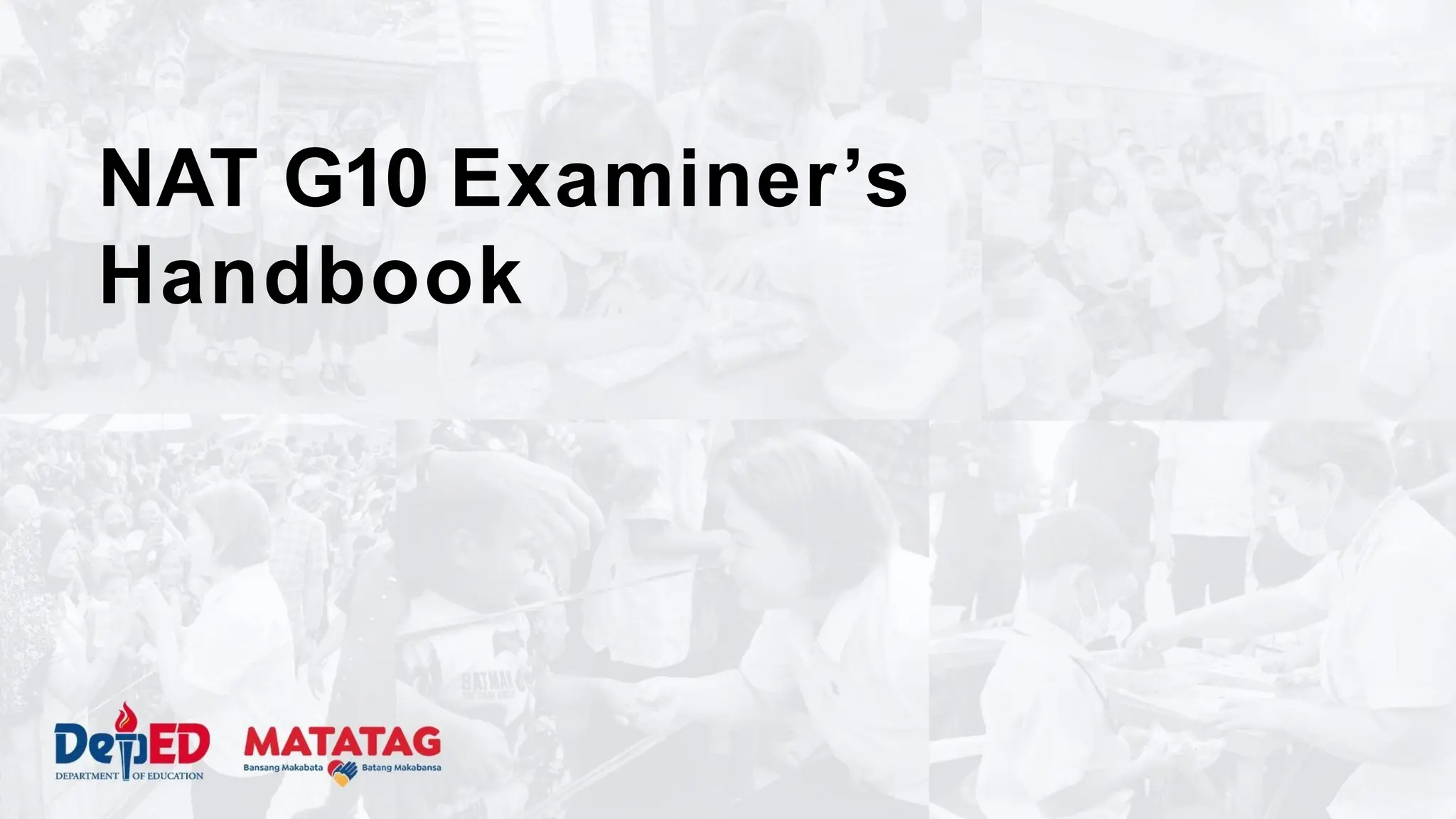 NAT G10 Examiner’s
Handbook
 