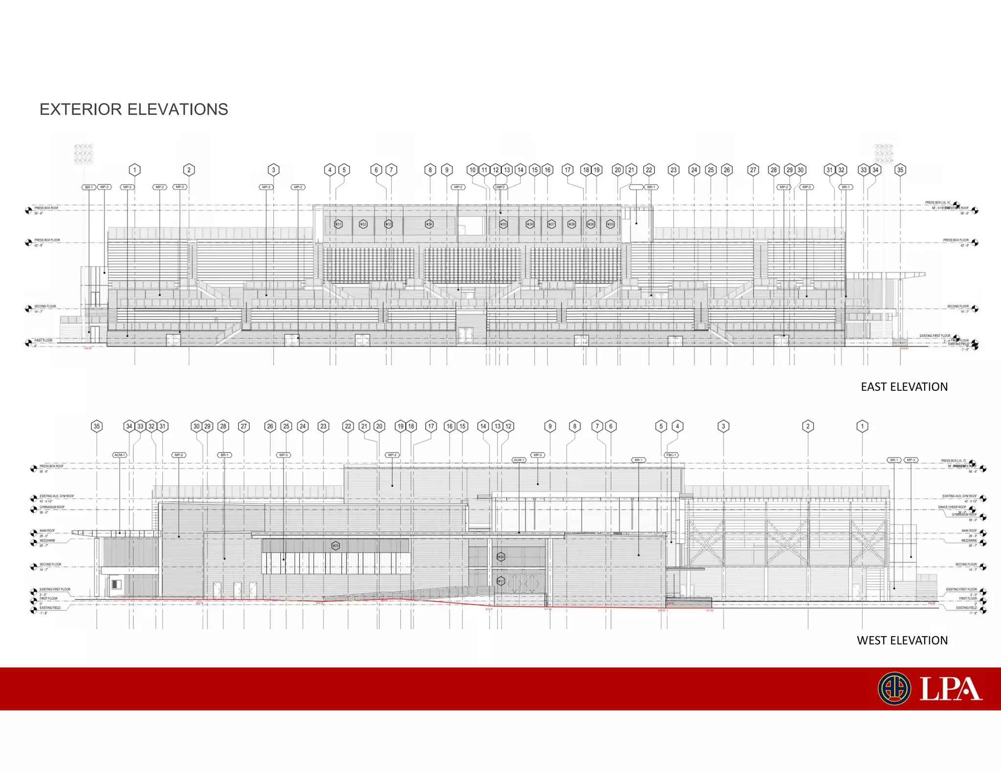 EXTERIOR ELEVATIONS
WEST ELEVATION
EAST ELEVATION
 