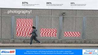 Data	Caricatures:	rethinking	visualisa3on	for	the	modern	researcher	
Be9y	Adamou,	Research	Through	Gaming	&	Paul	McGhie,	Leading	Thought	
Festival of
#NewMR 2018
	
	
…photography!
 