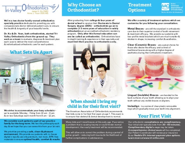 Tri-Valley Orthodontics Brochure Proof