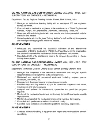 Senior Mechanical Engineer Maintenance Pdf