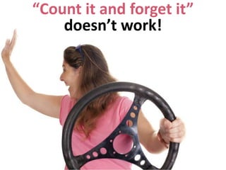 “Count it and forget it”
doesn’t work!
 