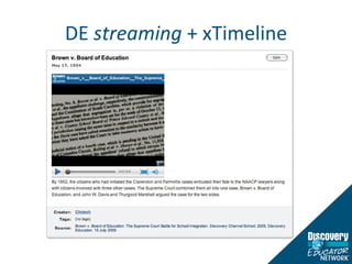 DE  streaming  + xTimeline 