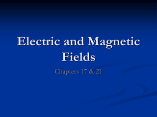 Electric and Magnetic
Fields
Chapters 17 & 21
 