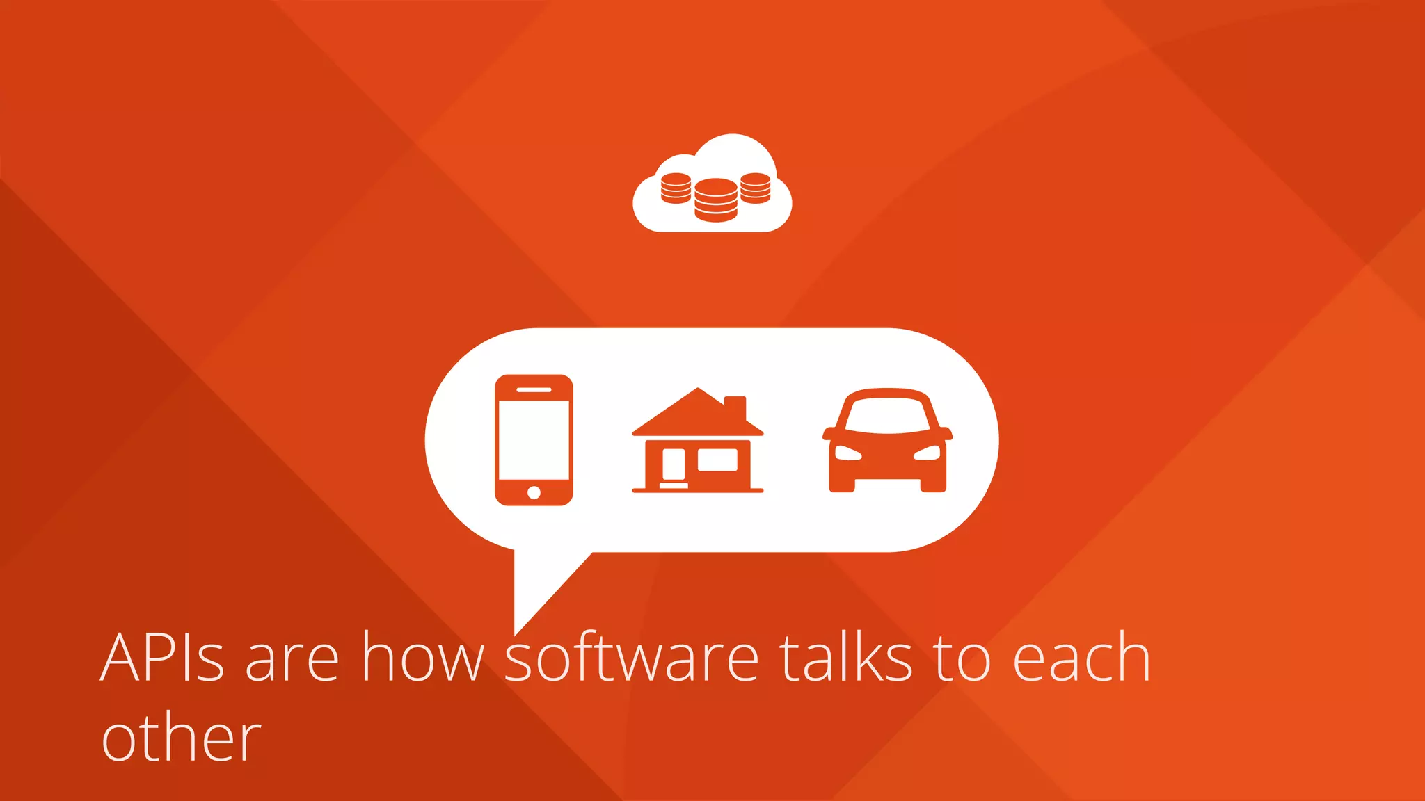 APIs are how software talks to each
other
 