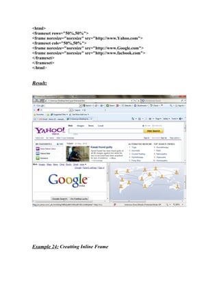 Updated html programs | DOC