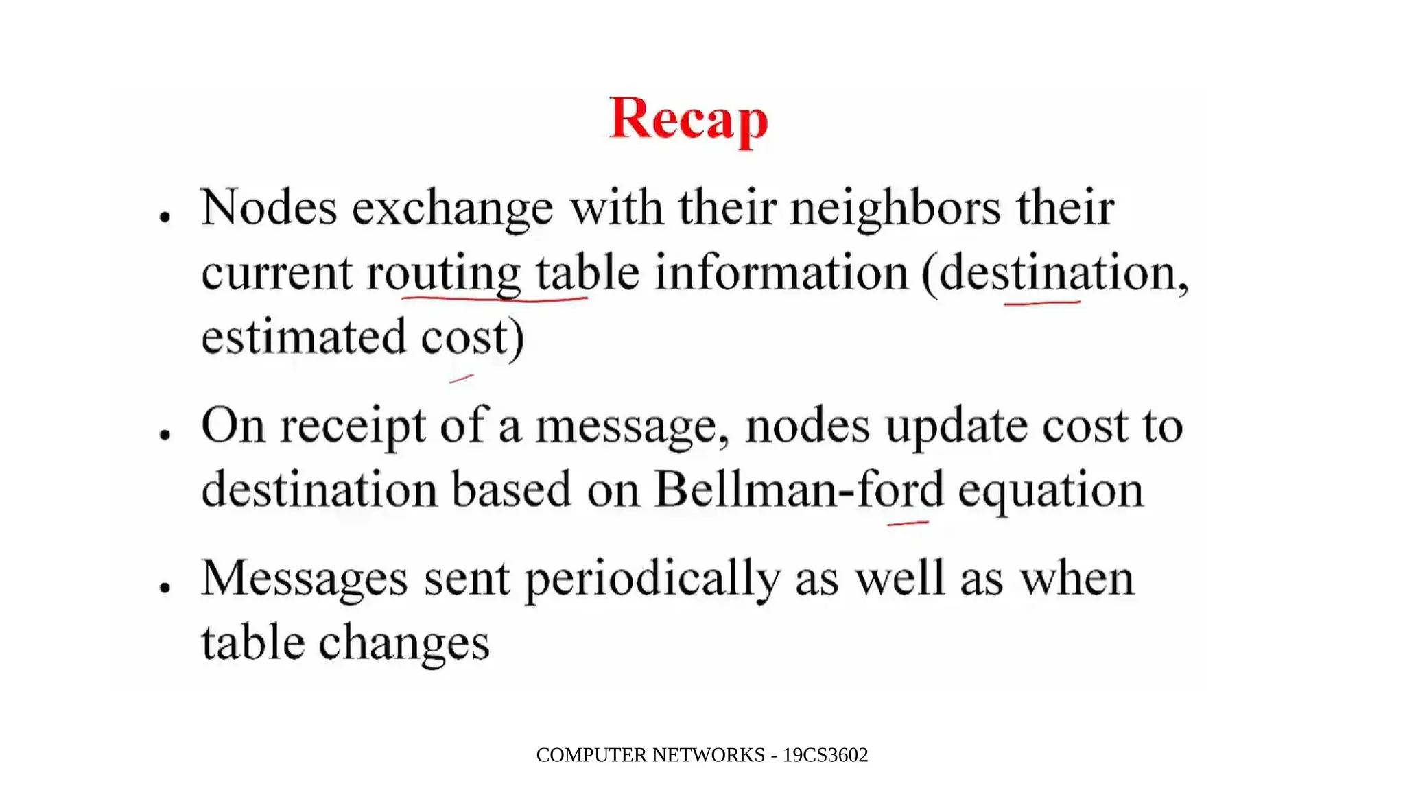 COMPUTER NETWORKS - 19CS3602
 