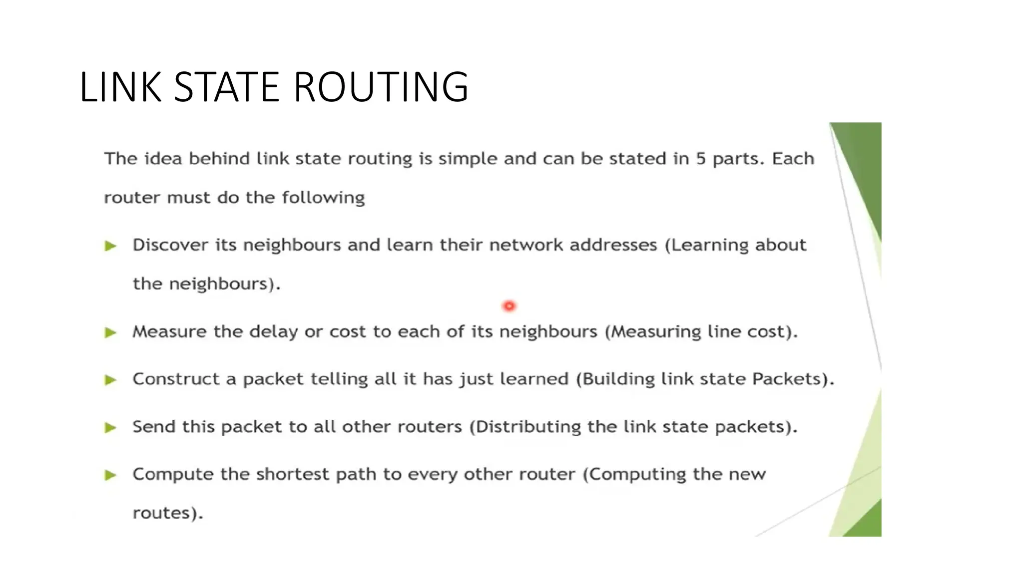 LINK STATE ROUTING
 