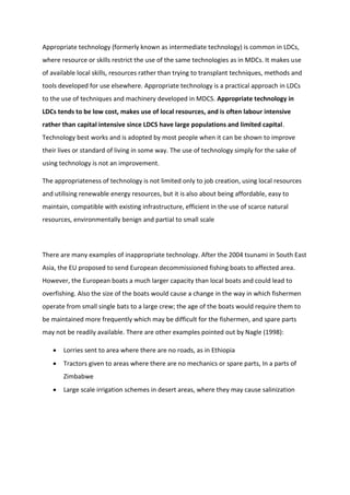 Intermediate Technology Examples Geography Module 3 unit 2 geography | PDF