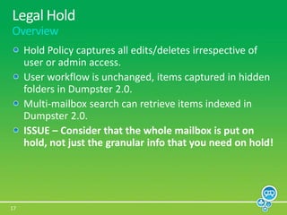  Rich Client AccessPersonal Archive  Circumvent Quota