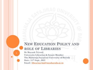 National Education Policy and role of Libraries | PDF