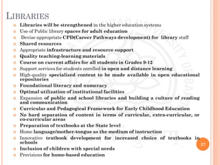 National Education Policy and role of Libraries | PDF