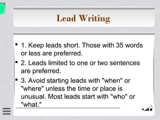 Basics of News Writing | PPT