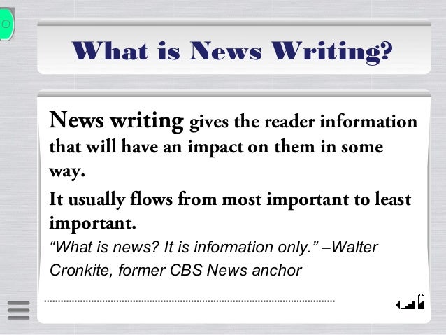 News writing lecture ppt slides