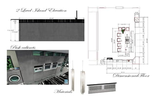 Push cabinets
2 Level Island Elevation
DimensionedFloor
Materials
 