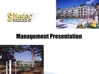                                Management Presentation 