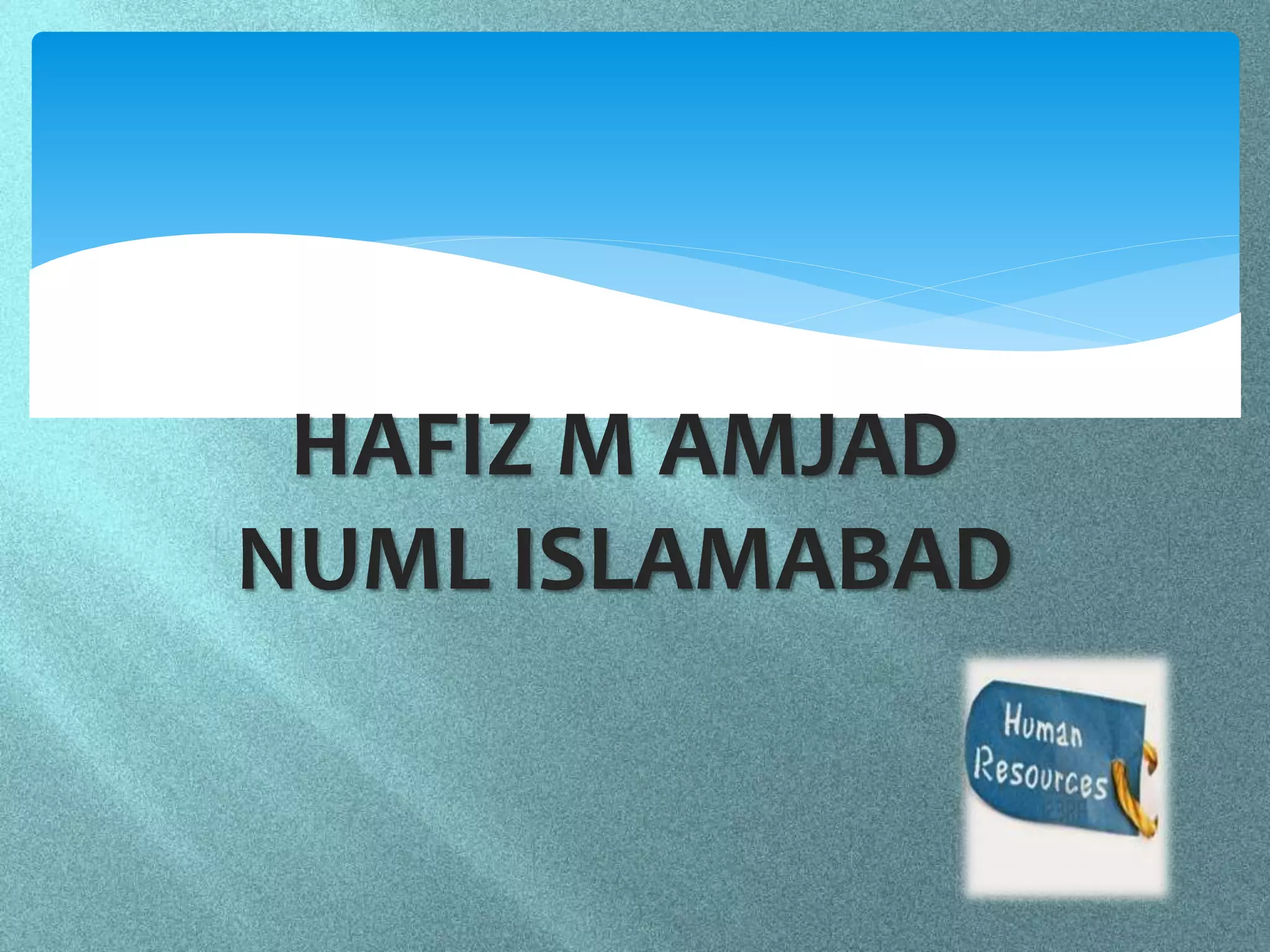 HAFIZ M AMJAD
NUML ISLAMABAD
 