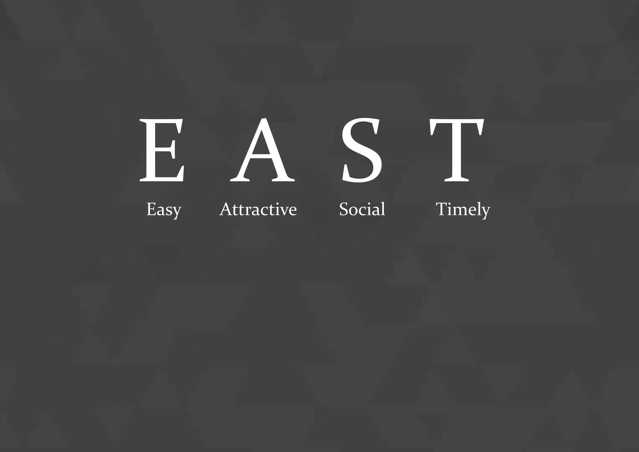 Teach-in DC/Age of Responsibility 14 July 2015 6
E A S TTimelySocialAttractiveEasy
 