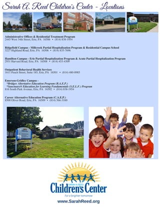 Sarah Reed Erie Sarah A Reed Children's Center E-Brochure February 2019 | PDF