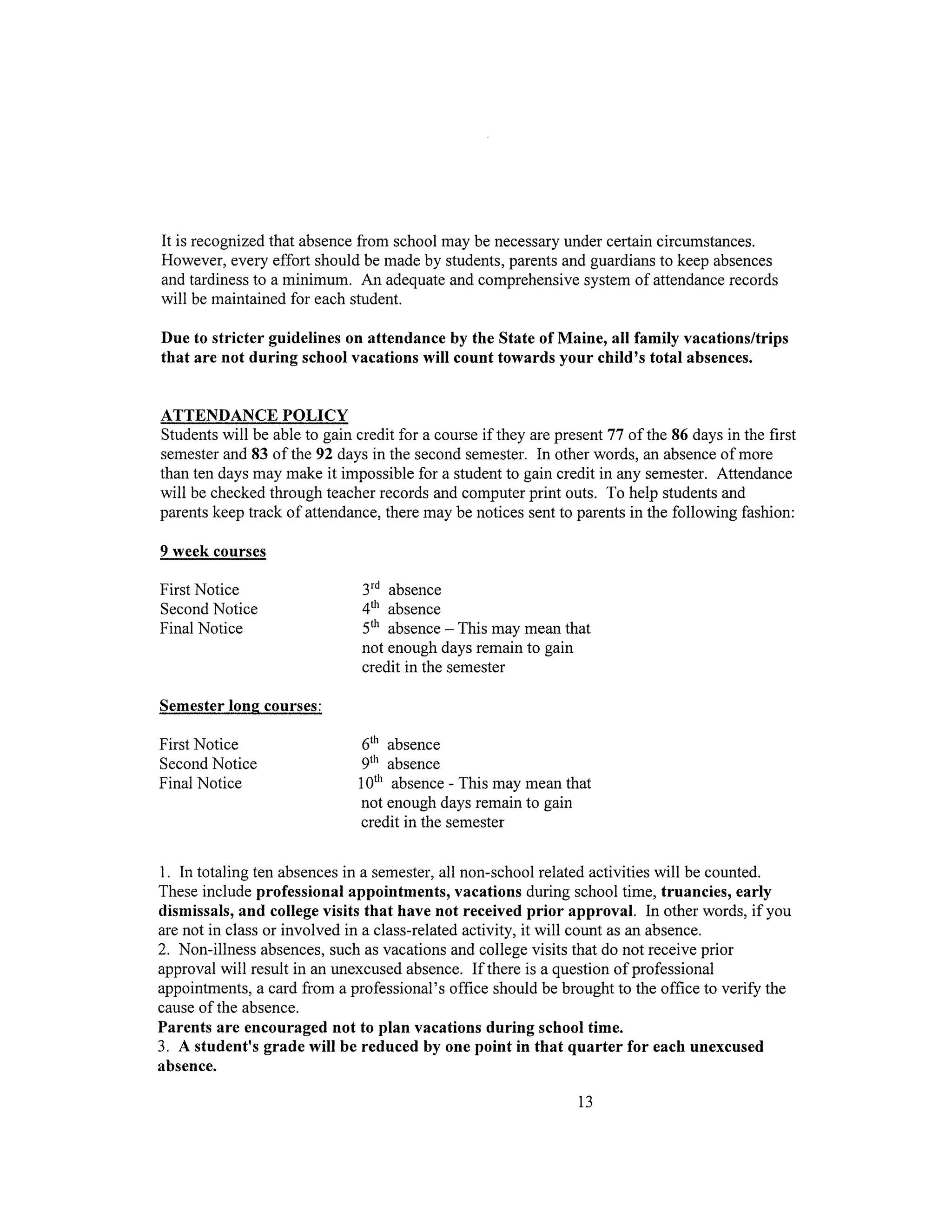 Updated Student Handbook