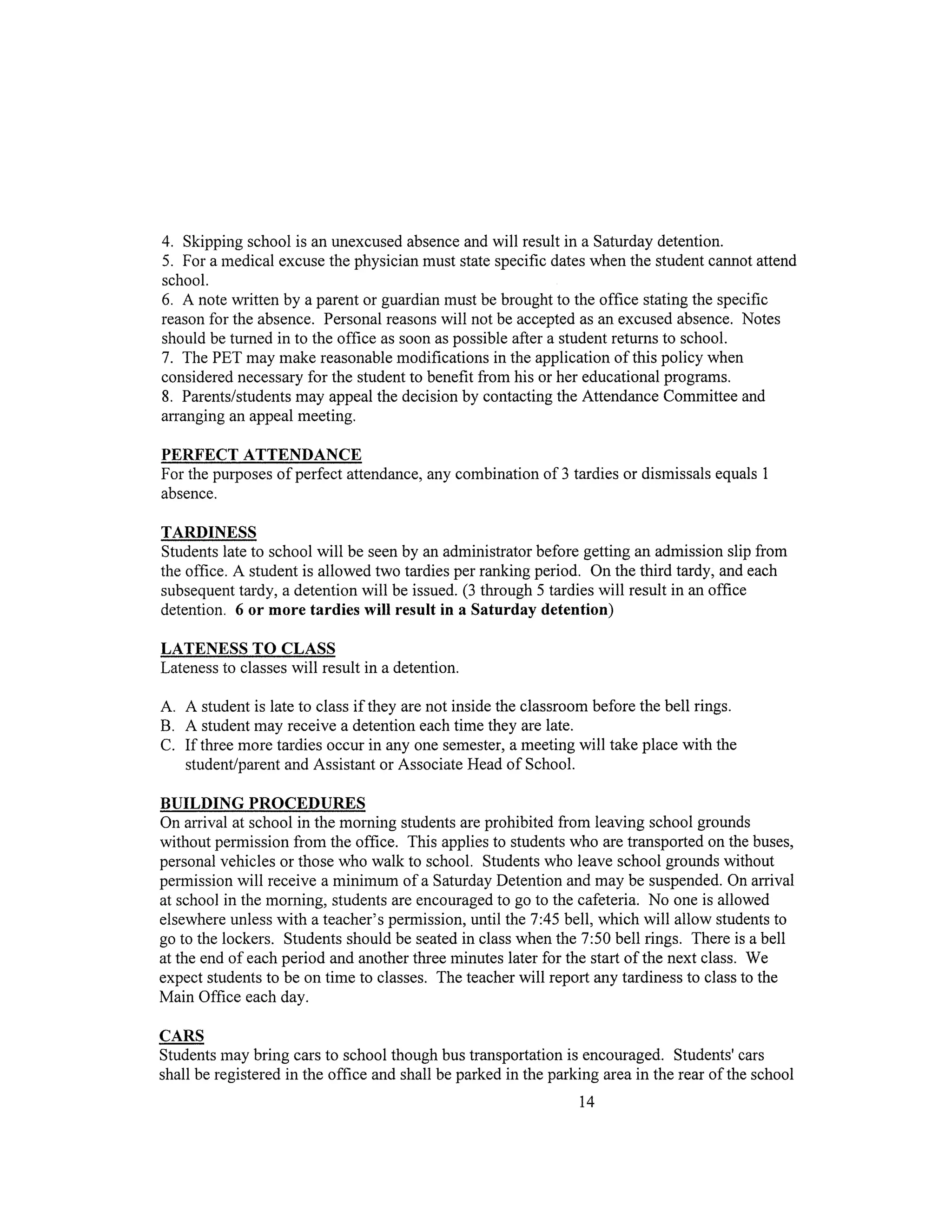 Updated Student Handbook