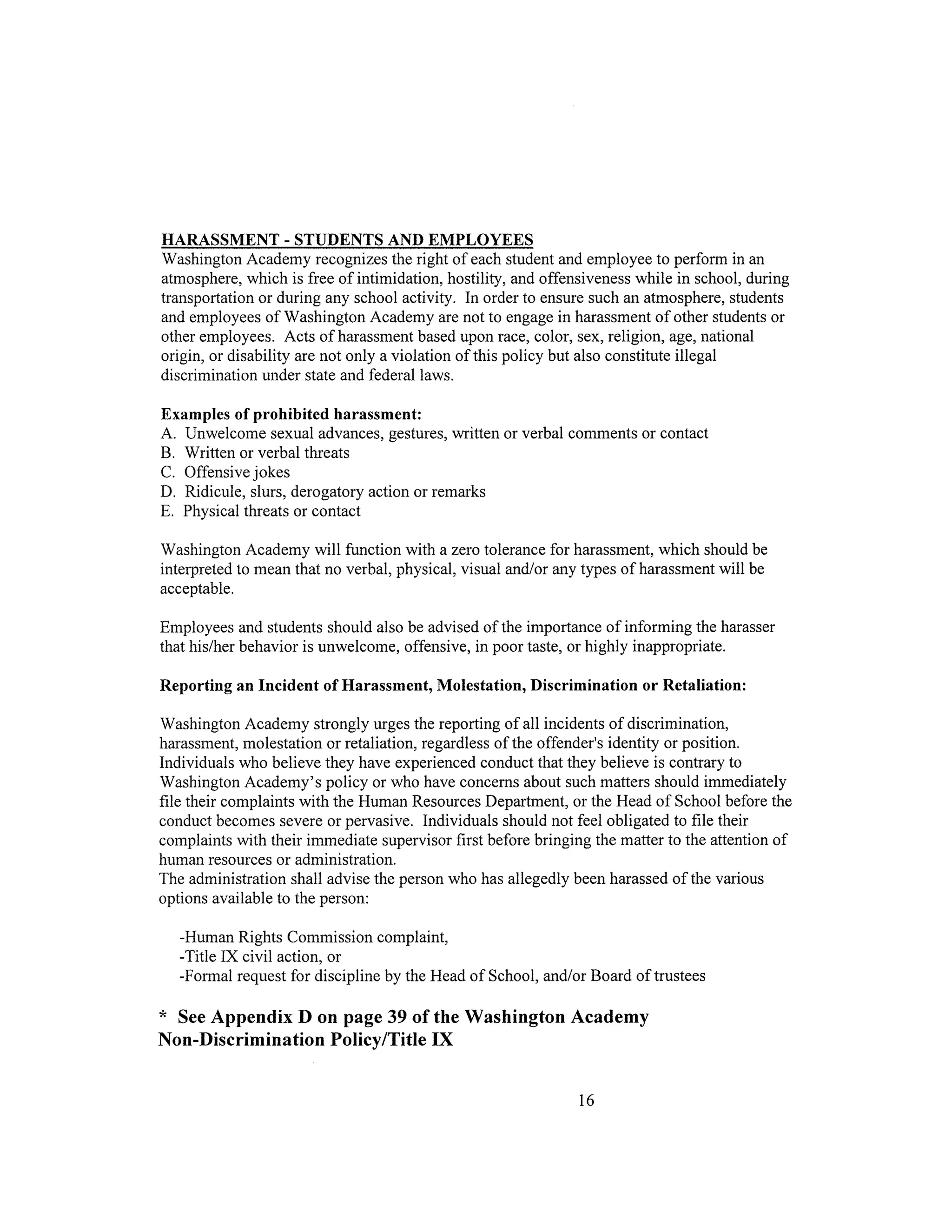 Updated Student Handbook