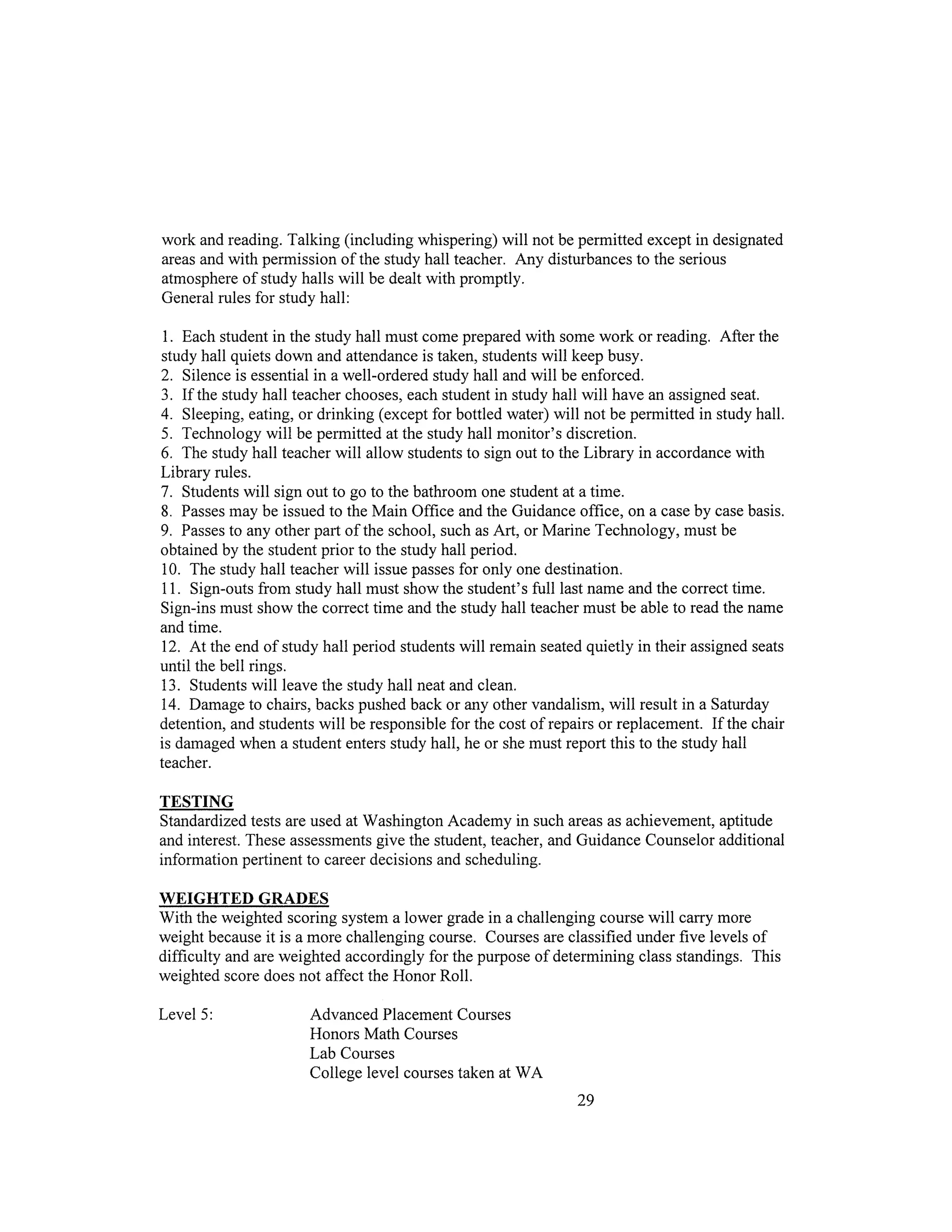 Updated Student Handbook