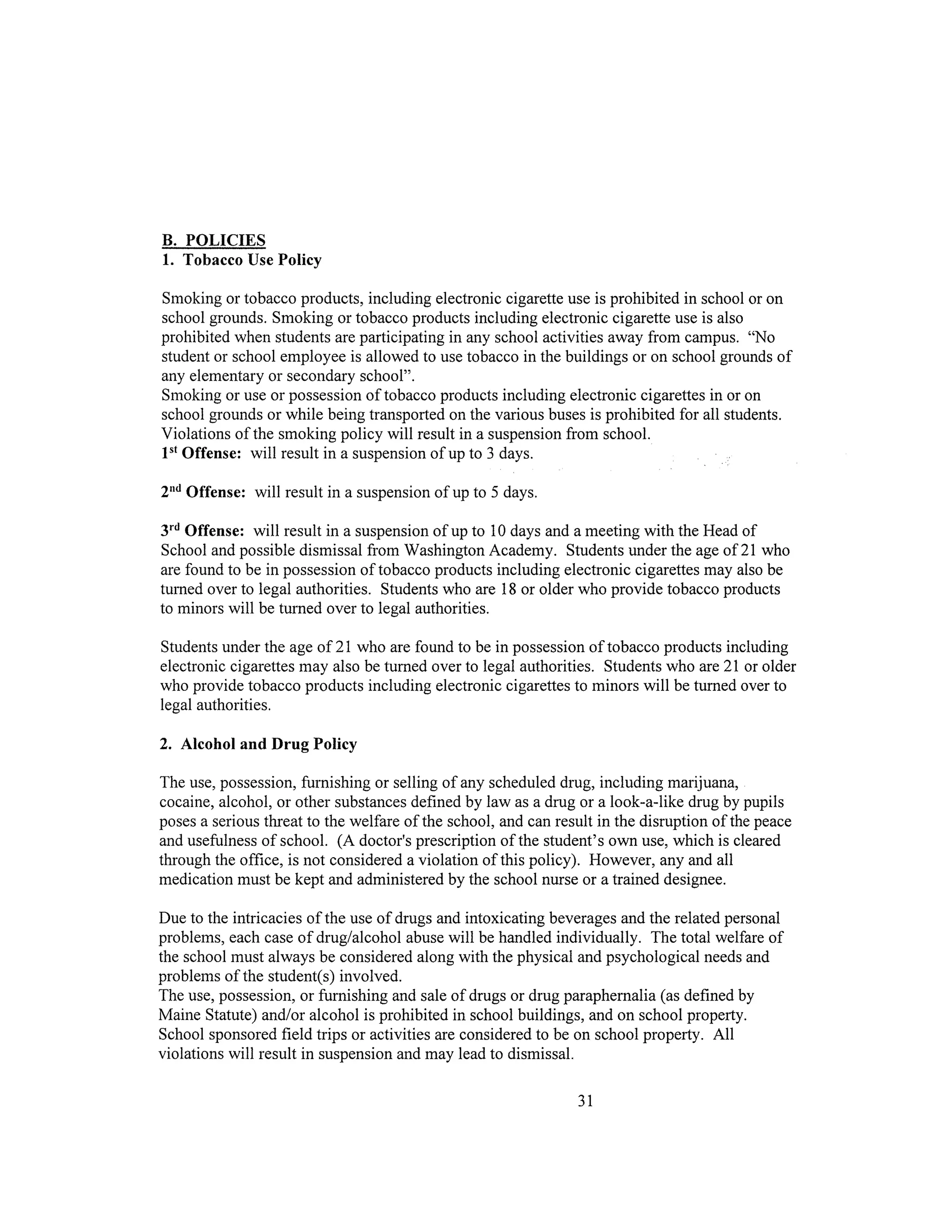 Updated Student Handbook