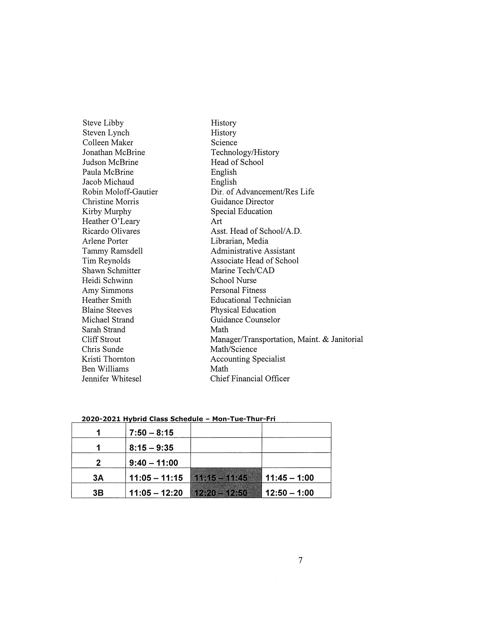 Updated Student Handbook