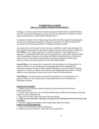 Updated Student Handbook