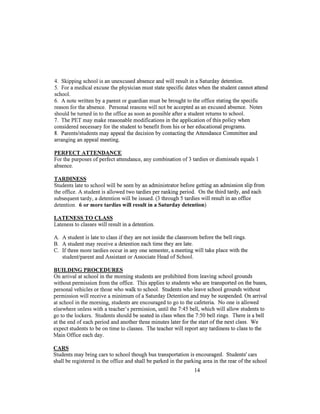 Updated Student Handbook