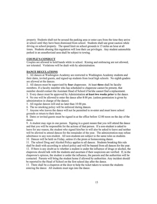 Updated Student Handbook