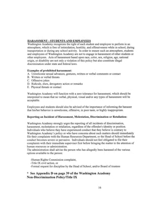 Updated Student Handbook