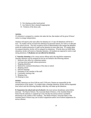 Updated Student Handbook